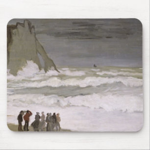 Claude Monet Rough Sea at Etretat, 1868-69 Mouse Mat