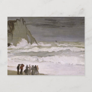 Claude Monet   Rough Sea at Etretat, 1868-69 Postcard
