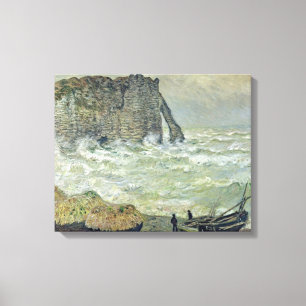 Claude Monet   Rough Sea at Etretat, 1883 Canvas Print