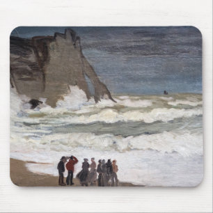 Claude Monet - Rough Sea at Etretat Mouse Mat