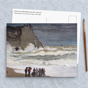 Claude Monet - Rough Sea at Etretat Postcard