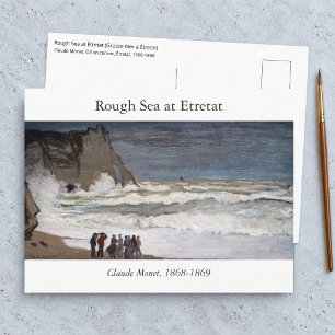 Claude Monet - Rough Sea at Etretat Postcard