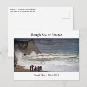 Claude Monet - Rough Sea at Etretat Postcard
