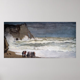 Claude Monet - Rough Sea at Etretat Poster
