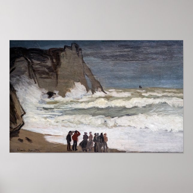 Claude Monet - Rough Sea at Etretat Poster (Front)