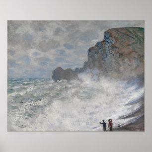 Claude Monet ~ Rough Weather At Etretat Poster