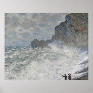 Claude Monet - Rough Weather at Étretat Poster