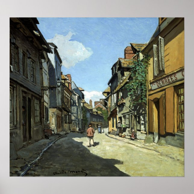 Claude Monet Rue de la Bavole, Honfleur Poster (Front)