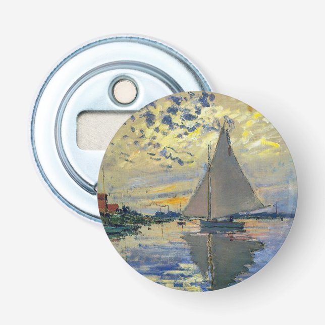 Claude Monet - Sailboat at Le Petit-Gennevilliers Bottle Opener (Front)