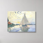 Claude Monet - Sailboat At Le Petit Gennevilliers Canvas Print<br><div class="desc">Claude Monet - Sailboat At Le Petit Gennevilliers</div>