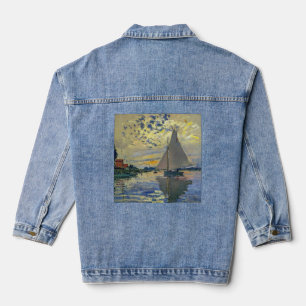 Claude Monet - Sailboat at Le Petit-Gennevilliers Denim Jacket