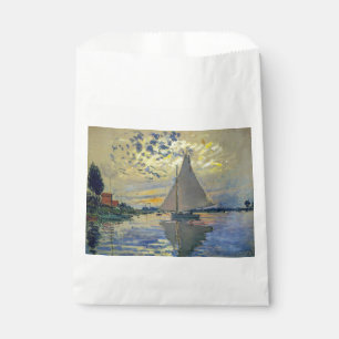 Claude Monet - Sailboat at Le Petit-Gennevilliers Favour Bags