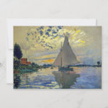 Claude Monet - Sailboat at Le Petit-Gennevilliers Invitation<br><div class="desc">Sailboat at Le Petit-Gennevilliers / Voilier au Petit-Gennevilliers - Claude Monet,  1874</div>