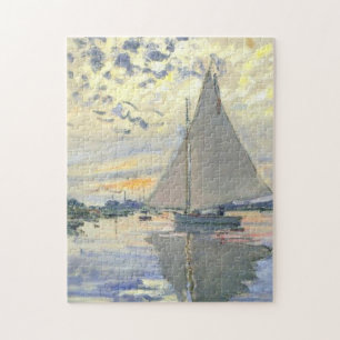 Claude Monet - Sailboat At Le Petit Gennevilliers Jigsaw Puzzle
