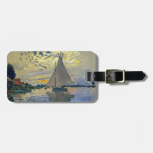 Claude Monet - Sailboat at Le Petit-Gennevilliers Luggage Tag