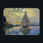 Claude Monet - Sailboat at Le Petit-Gennevilliers Magnet<br><div class="desc">Sailboat at Le Petit-Gennevilliers / Sailing boat at Petit-Gennevilliers - Claude Monet,  1874</div>