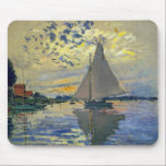 Claude Monet - Sailboat at Le Petit-Gennevilliers Mouse Mat<br><div class="desc">Sailboat at Le Petit-Gennevilliers / Voilier au Petit-Gennevilliers - Claude Monet,  1874</div>