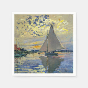 Claude Monet - Sailboat at Le Petit-Gennevilliers Napkin
