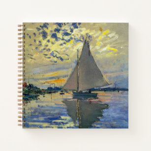 Claude Monet - Sailboat at Le Petit-Gennevilliers Notebook