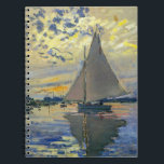 Claude Monet - Sailboat at Le Petit-Gennevilliers Notebook<br><div class="desc">Sailboat at Le Petit-Gennevilliers / Voilier au Petit-Gennevilliers - Claude Monet,  1874</div>