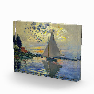 Claude Monet - Sailboat at Le Petit-Gennevilliers Photo Block