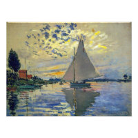 Claude Monet - Sailboat at Le Petit-Gennevilliers