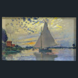 Claude Monet - Sailboat at Le Petit-Gennevilliers Place Card Holder<br><div class="desc">Sailboat at Le Petit-Gennevilliers / Voilier au Petit-Gennevilliers - Claude Monet,  1874</div>