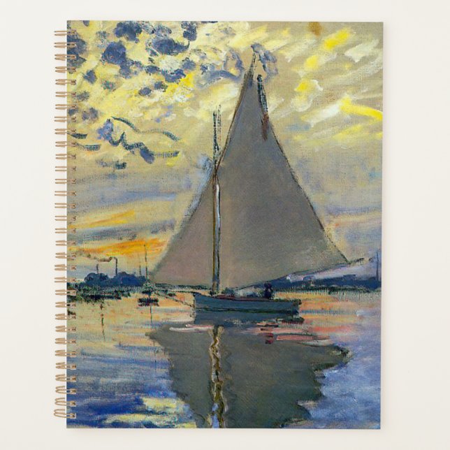 Claude Monet - Sailboat at Le Petit-Gennevilliers Planner (Front)