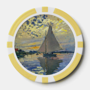Claude Monet - Sailboat at Le Petit-Gennevilliers Poker Chips