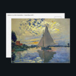 Claude Monet - Sailboat at Le Petit-Gennevilliers Postcard<br><div class="desc">Sailboat at Le Petit-Gennevilliers / Voilier au Petit-Gennevilliers - Claude Monet,  1874</div>