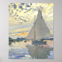 Claude Monet - Sailboat At Le Petit Gennevilliers