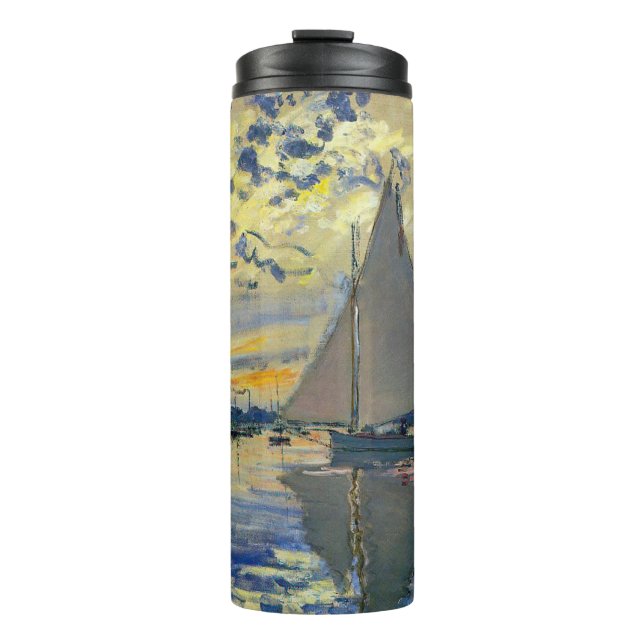 Claude Monet - Sailboat at Le Petit-Gennevilliers Thermal Tumbler (Front)