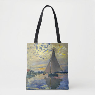 Claude Monet - Sailboat at Le Petit-Gennevilliers Tote Bag