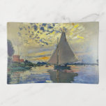 Claude Monet - Sailboat at Le Petit-Gennevilliers Trinket Trays<br><div class="desc">Sailboat at Le Petit-Gennevilliers / Voilier au Petit-Gennevilliers - Claude Monet,  1874</div>