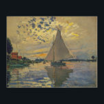 Claude Monet - Sailboat at Le Petit-Gennevilliers Wood Wall Art<br><div class="desc">Sailboat at Le Petit-Gennevilliers / Voilier au Petit-Gennevilliers - Claude Monet,  1874</div>