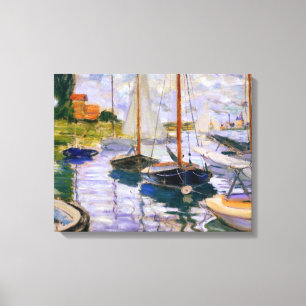 Claude Monet - Sailboats on the Seine Canvas Print
