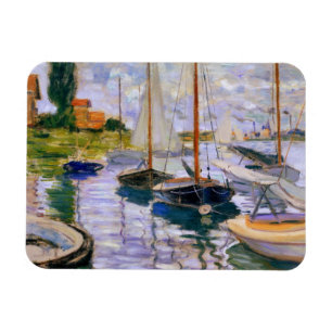 Claude Monet - Sailboats on the Seine Magnet