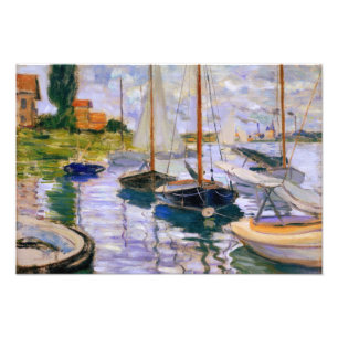 Claude Monet - Sailboats on the Seine Photo Print