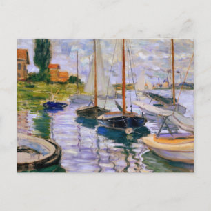 Claude Monet - Sailboats on the Seine Postcard