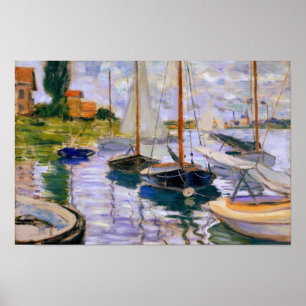 Claude Monet - Sailboats on the Seine Poster