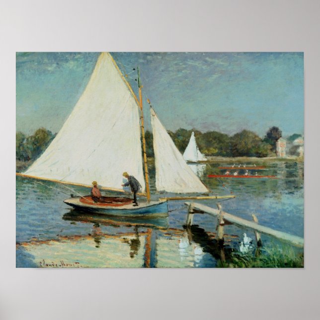 Claude Monet | Sailing at Argenteuil, c.1874 Poster (Front)