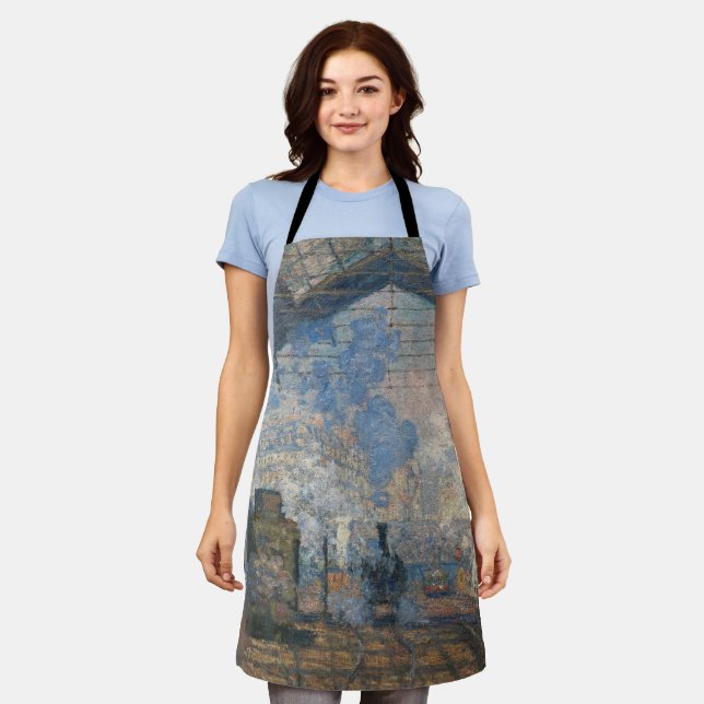 Claude Monet - Saint-Lazare Station exterior view Apron (Worn)