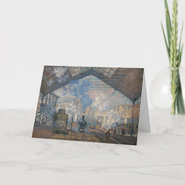 Claude Monet - Saint-Lazare Station exterior view Card (Front)