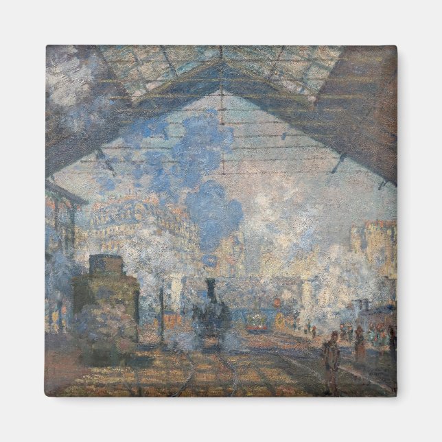 Claude Monet - Saint-Lazare Station exterior view Magnet (Front)