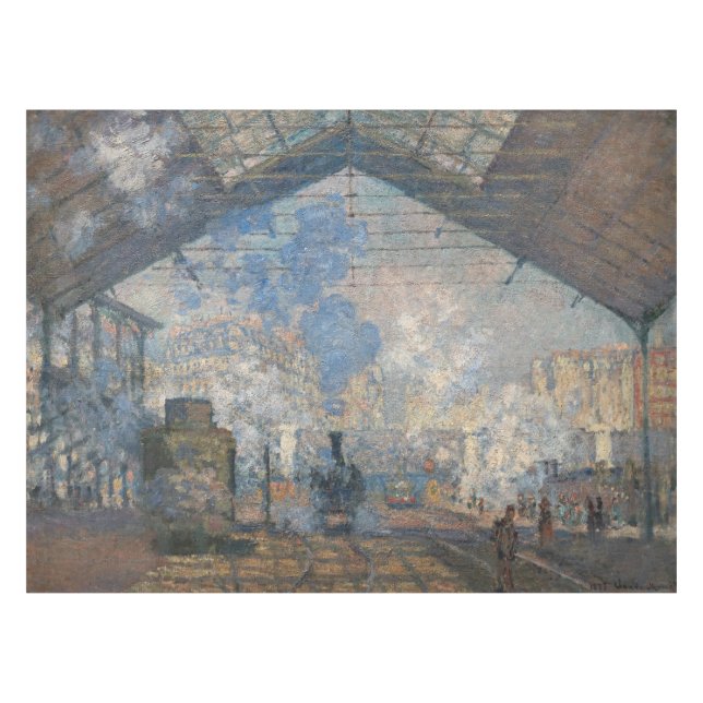 Claude Monet - Saint-Lazare Station exterior view Tablecloth (Front (Horizontal))