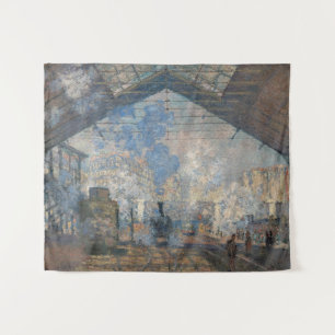 Claude Monet - Saint-Lazare Station exterior view Tapestry