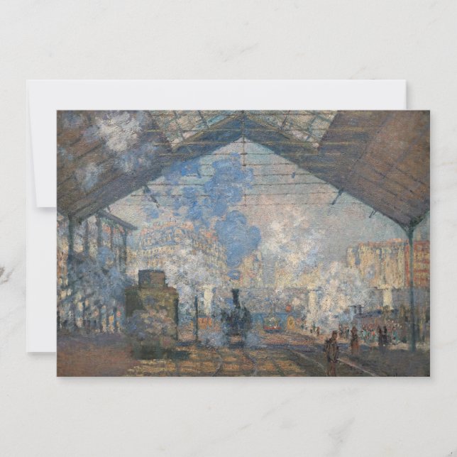 Claude Monet - Saint-Lazare Station exterior view Thank You Card (Front)