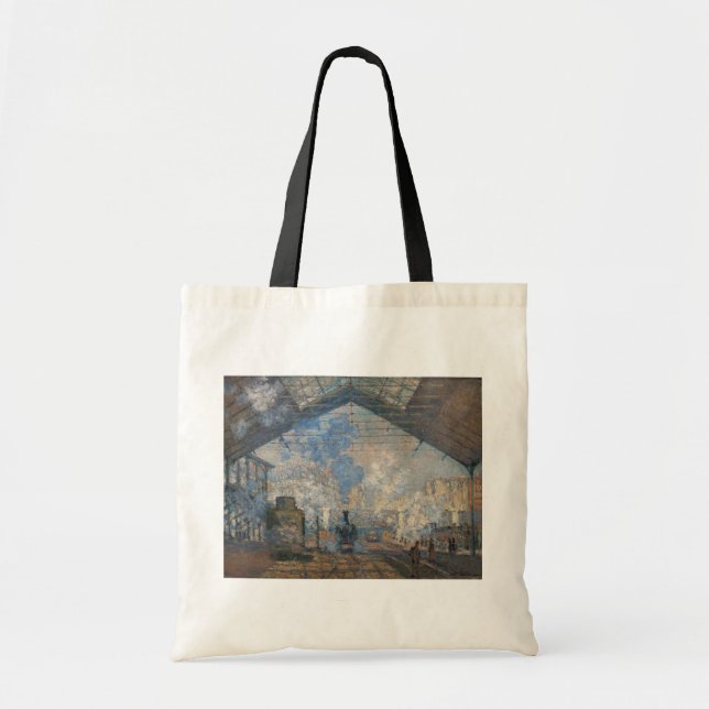 Claude Monet - Saint-Lazare Station exterior view Tote Bag (Front)