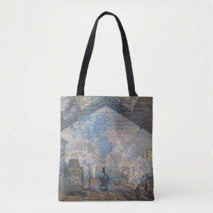 Claude Monet - Saint-Lazare Station exterior view Tote Bag