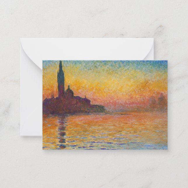 Claude Monet - San Giorgio Maggiore at Dusk Card (Front)